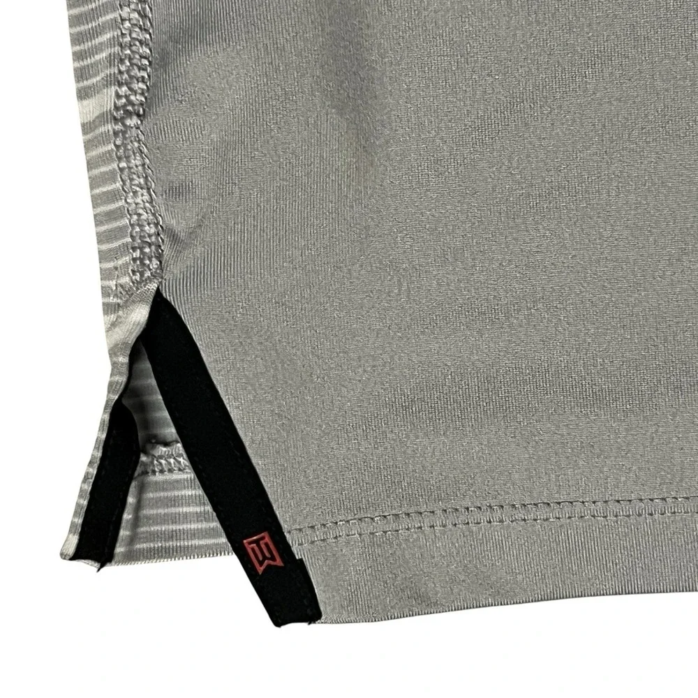 Nike Tiger Woods Custom Athlete TW Golf Polo DR5318-077 Photon Gray Stripe